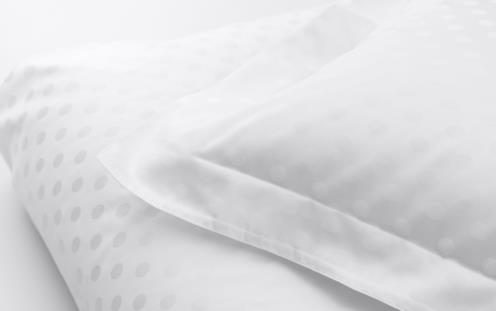 DUX bed linen  superior satin dot white